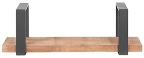 LABEL51 Wandschap Slam M 60x23x20 cm hout/gebrand staalkleurig