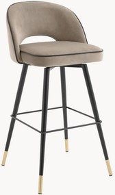 Fluwelen barstoelen Cliff, 2-delig