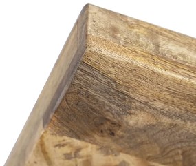 Industriële spot donkergrijs met mango hout 3-lichts - Mangoes