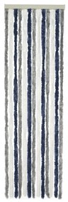 Travellife Vliegengordijn Chenille 185x56 cm grijs, wit en blauw