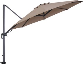Garden Impressions Hawaii zweefparasol Ø350 cm - frame carbon black - taupe doek