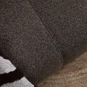 Bruine Bank Met Decoratieve Strepen Hoek Links
