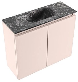 Mondiaz Ture DLux toiletmeubel 60cm rosee met wastafel lava midden met kraangat