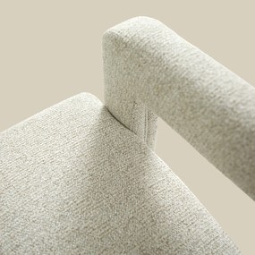 Japandi Fauteuil Beige Stof