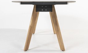 Dining Tuintafel rechthoekig 240 x 103 cm teak Teakhout/keramiek Naturel teak Montana