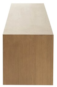 Eleonora Milo Eiken Tv-meubel Met Schuifdeuren 240 Cm Bruin - 240x42x43cm.