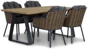 Tuinset 4 personen 180 cm Wicker Grijs Santika Furniture Santika