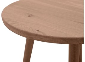 Goossens Hoektafel Bjarte, hout eiken donker bruin, stijlvol landelijk, 50 x 45 x 50 cm