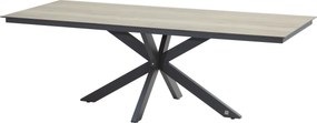 Minerva dining tuintafel met Hpl houtlook blad 220x95xH75 cm 4 Seasons Outdoor