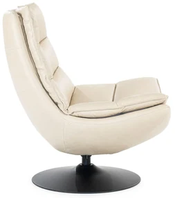 Eleonora Sven Draaifauteuil Beige Leder