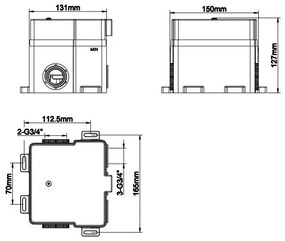 Mueller Click inbouwthermostaat 3-wegs chroom