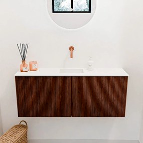 Mondiaz Joya 100cm toiletmeubel ruby met wastafel faye midden zonder kraangat talc