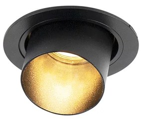Moderne inbouwspot zwart rond kantelbaar - Installa Modern GU10 Binnenverlichting Lamp