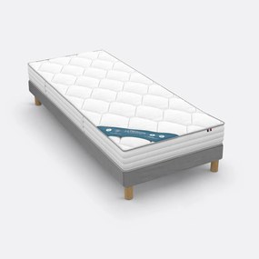 Set met latexmatras met traagschuim en gestoffeerde lattenbodem