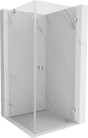 Mexen Lunar-B draaiende douchecabine rechts 90 x 90 cm, transparant, chroom - 832-090-090-01-00-P
