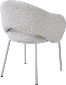 Moderne Stoel Beige Met Ronde Rugleuning