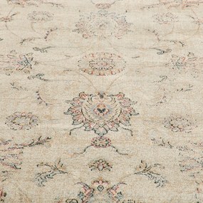 Vintage vloerkleed, bloemenpatroon, used-effect, DIONA
