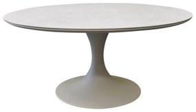 Flair dining tuintafel rond 158 cm latte keramiek