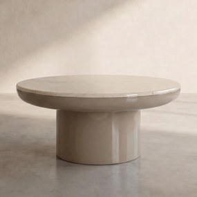 Salontafel Marmer Hoogglans Rond - 80 X 80cm.
