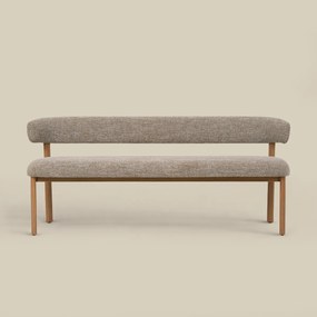 Eetkamerbank Eiken Met Grove Stof 180 Cm