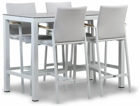 Barset 4 personen Aluminium Wit Lifestyle Garden Furniture Brandon