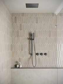 Saniclear Plus inbouw regendouche met inbouw douchekop 30x30cm, glijstang en staafhanddouche zwart mat