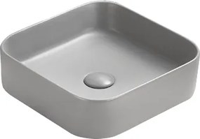 Mexen Vena opbouwwastafel 37 x 37 cm, lichtgrijs mat - 22193761