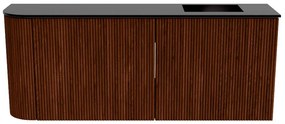 Mondiaz Joya 100cm toiletmeubel ronding links ruby met wastafel faye rechts zonder kraangat urban