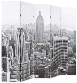 vidaXL Kamerscherm New York bij daglicht 200x170 cm zwart en wit