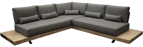 Robusto platform hoek loungeset 3 delig teak