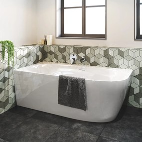 Sanigoods Masala hoekbad rechts 170x80cm wit glans