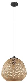 Eglo -  Hanglamp Dembleby Beuk / Zwart  Hout