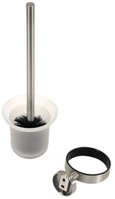 Plieger Vigo toiletborstel met glas geborsteld chroom