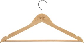 5Five Houten kledinghangers - Set van 8 stuks - 45x23 cm - Met inkepingen
