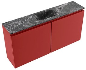 Mondiaz Ture DLux toiletmeubel 100cm fire met wastafel lava midden zonder kraangat