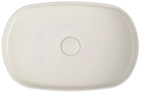 Sapho Infinity Oval waskom 55x36cm mat ivoor