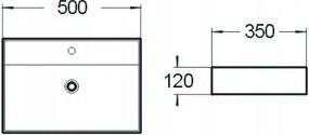 Mexen Blanca opzetwastafel 50 x 35 cm, wit - 21105000