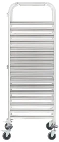 vidaXL Keukentrolley 16-laags 38x55x163 cm roestvrij staal