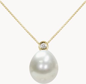 Handgemaakte geelgouden collier Poem
