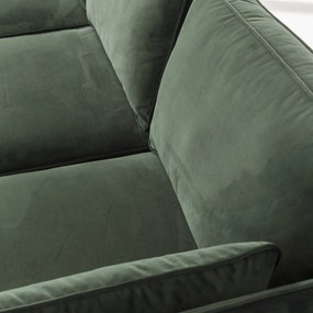 Dimehouse | Hoekbank Peppin 3-zits velvet zithoogte 46 cmzitdiepte 59 cmhoogte 85 cmdikte groen zitbanken velvet banken | NADUVI outlet