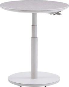 San Sebastian verstelbare bijzettafel 59xH45-65 cm rond aluminium sintered stone latte