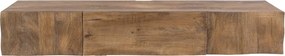 TV-meubel Mangohout Met Golvend Front - 160x35x45cm.