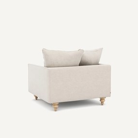 Fauteuil, in gemêleerd canvas, LAZARE
