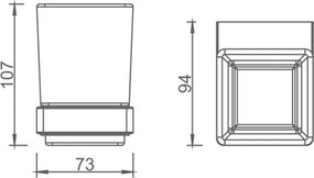 Plieger Altea glashouder met glas geborsteld chroom