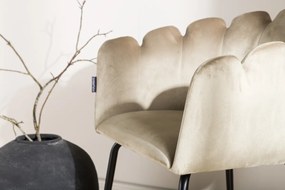 Jörn Eetkamerstoel - Isa - Beige - Fluweel - Jörn