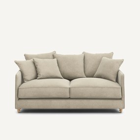 3-zits compacte slaapbank in linnen fluweel, LAZARE