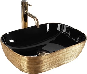 Opzetwastafel Rea Belinda BLACK BRUSH GOLD