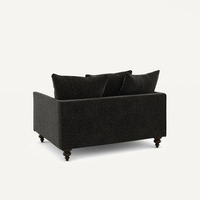 2-zits compacte bank in chenille fluweel, Lazare