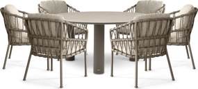 Tuinset 6 personen 158 cm Rope Taupe Santika Furniture Santika