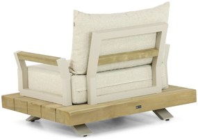 Tuinstoel Aluminium/teak Taupe-naturel-bruin Santika Supreme